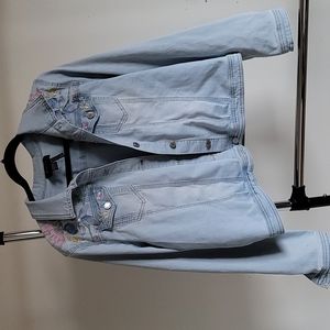 Embroidered jean jacket